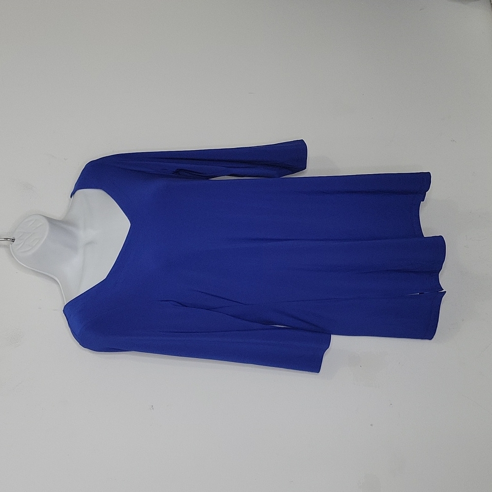 Michael Tyler Royal Blue 3/4 Sleeve Sweetheart Neckline Crisscross Back …